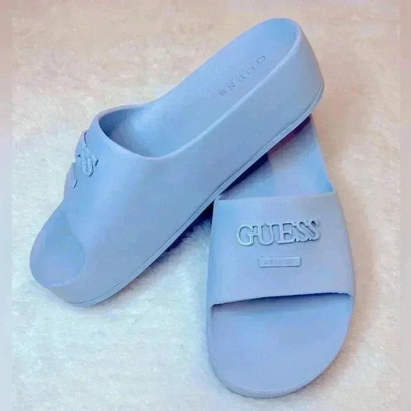 Guess Women’s Sky Blue  Fashion Slides - Picture 1 of 5
